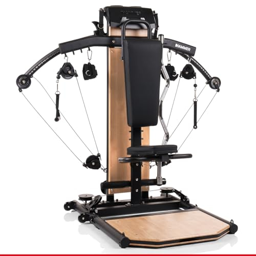 HAMMER Kraftstation BioForce MX NorsK, Fitnessstation für zu Hause, mit TNT-Widerstandstechnologie, Fitness-Tower mit 125 kg Zuggewicht, über 80 Übungen