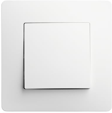 DEBFLEX - Caly - Interrupteur Va et Vient (Lot de 10) - Interrupteur Mural Carré pour Commande d'Eclairage - Bornes de Connexion Automatiques - ABS - Installation Encastrée - Blanc - 71 x 71 x 37 mm