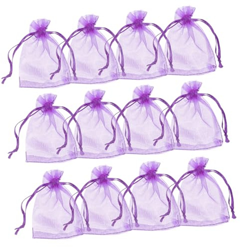 SAFIGLE 100stücke Organzabeutel mit Kordelzug für Süßigkeiten Geschenktüten Geschenkverpackungsbeutel Praktische Bonbontüten