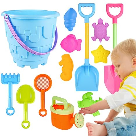 Giocattoli Da Spiaggia Per Sabbia,Gioco Per Sviluppare Immaginazione - Set di Giocattoli con Secchiello e Pala da Sabbia - Per Bambini, Ragazzi E Ragazze, Estate, Giochi All Aperto, Compleanno, Inizio