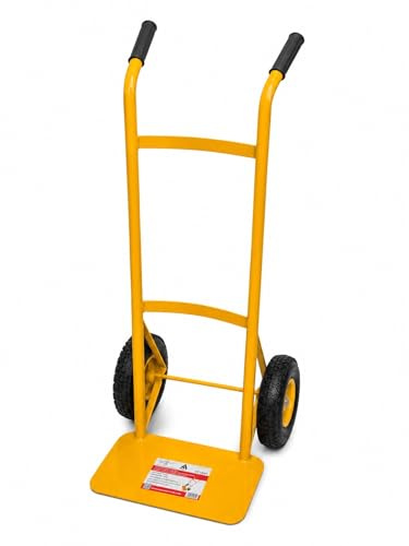 A.M.C. Carrello Portapacchi Pieghevole 100kg Pneumatici Maniglie Ergonomiche Carrellino con Ruote Portatutto Carrelli a Mano Saliscale in Acciaio Trasloco Porta Sacchi Trasporto Carichi Pesanti