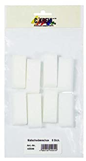 KREUL 45540 - Universelle Malschwämmchen zum Auftupfen von nahezu allen Farben, feinporig, ideal für Kinder zum Schablonieren, Stupfen und Tupfen von Quadraten und Rechtecken, 8 Stück, weiß