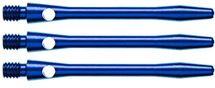 RED DRAGON Anodised Aluminium Medium Blue Dart Shafts - 4 Sets per Pack (12 shafts in total)