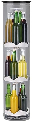 EASYmaxx - Bottle Cooler Outdoor | Tana- Raffreddatore di Birra, Camping Fridge, Bottle Fridge | Fino a 15 Bottiglie | in evidenza in Giardino, Cucina Esterna [Grigio]