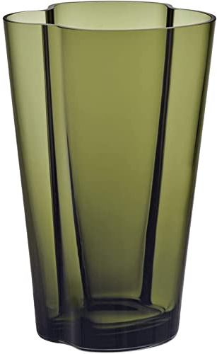 Iittala Vase Aalto 220 mm Grün aus Glas