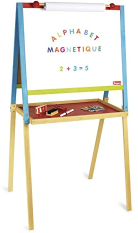 Jeujura - 8743-Tableau en Bois-Tableau Multifonctions en Bois avec Fonction dessin