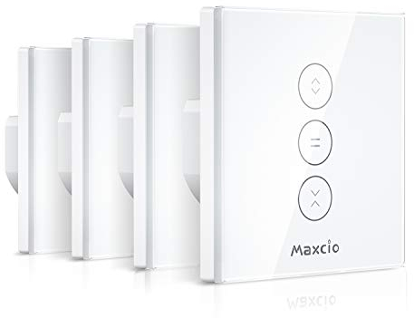 Maxcio Timer per tapparelle Smart Rolladen Alexa Interruttore On AB 1 2 4 (4 Packs)