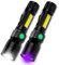 AOMEES USB Taschenlampe 395nm UV Lampe mit Aufladbar akku schwarzlicht 7 Modi UV Taschenlampe LED Aufladbar taktische taschenlampe wasserdichte Flashlight für Innen Außen
