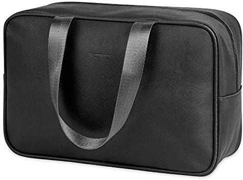 Narwey Kulturtasche Damen Gross, Kulturbeutel Groß Damen Kosmetiktasche Waschtasche Make up Tasche Organizer für Kinder and Frauen (Schwarz)