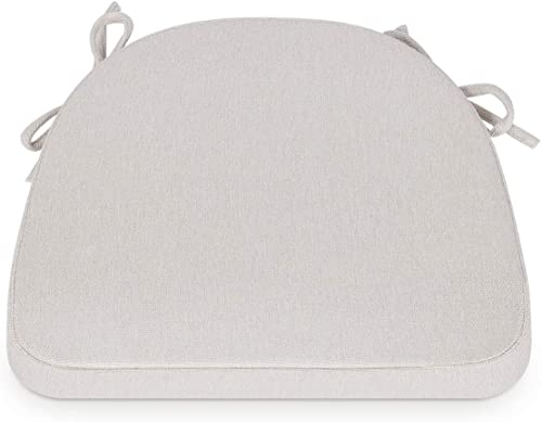 TANYOO Stuhlkissen Rutschfestes Waschbares Sitzkissen Stuhl Stuhlauflagen mit Bändern für Indoor Küchen Garden Holzstühle 14.5 x 15.5 inches (1, Beige)