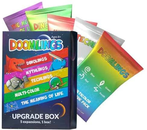Doomlings Upgrade Pack: 5-in-1 Erweiterungspaket mit 81 Karten, neuen Spielmechaniken und versteckten Zielen Kartenspiel