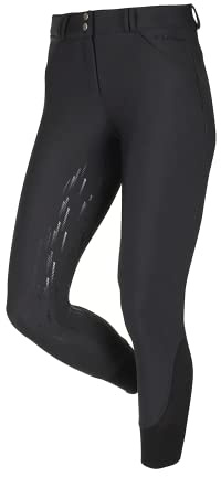 LeMieux Drytex Waterproof Breeches for Women - Equestrian Pants for Horseback Riding - Ladies’ Jodhpur Riding Pants (Black/US12)