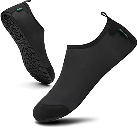 SAGUARO Badskor dam aquaskor herr ventilerande vattenskor unisex snabbtorkande storlek 36–47, svart, 42/43 EU