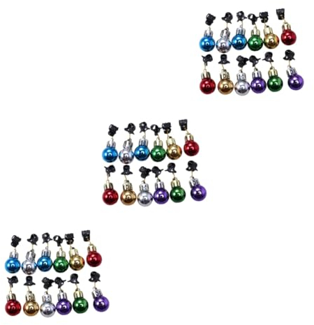 Ciieeo 72stücke Weihnachtsbaum Clips Für Bartdeko Glänzende Weihnachtskugeln Für Festliche Bartschmuck-Highlights Zufälliger Stil Für Weihnachtsfeiern Und Festliche Anlässe