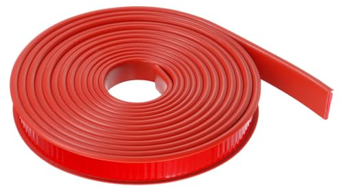 sourcing map U-Shape Edge Banding 23/32 x 16.4ft (18mm x 5000mm), Red | Self Adhesive TPE Flexible Veneer Edging Edge Protector for Furniture Cabinet Table Repair