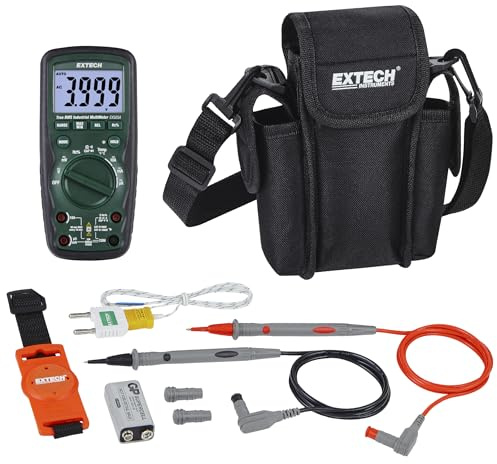 Extech EX505A Heavy Duty True RMS Multimeter (6000 count) | AC/DC bis 1000V, Strom, Widerstand, Kapazität, Frequenz, Typ K, IP67, Sturz 2m, Magnetband