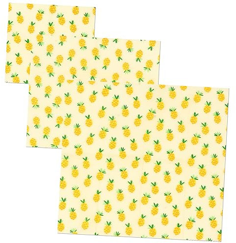 BCOATH Beeswax Food Wrapping Wax Paper Sheets 3pcs Oil Proof Sandwich Wraps Sustainable Food Wraps for Storage and Packing