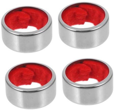 Garneck 4pcs Red Wine Bottle Collars Leak Stainless Steel Wine Bottle Drip Catcher Collar Rings for Home Bar Party