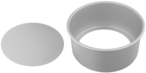Hasaller Cake Tins 4-8inch Non-Stick Deep Aluminum Cake Pan with Removable Bottom for Wedding Birthday Christmas Cake Baking Round Cake Tin Set with Loose Base(8in)