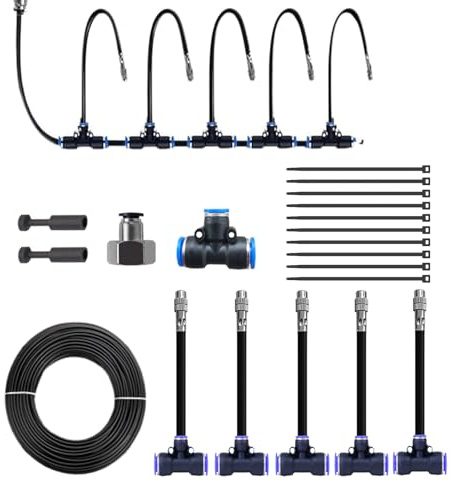 Lawn Irrigation System, 360° Rotating Automatic Sprinkler with Water-Saving Quick-Connect, Raised Bed Watering Tool for Gardening Supplies, Greenhouse, Balcony, Plant Care