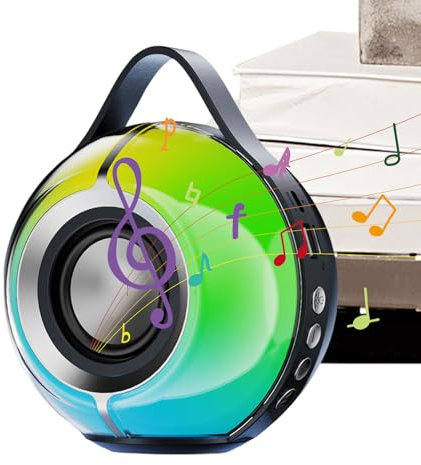 Generisch Altoparlante esterno – Altoparlante da terrazza con illuminazione – Impianto stereo per famiglie bagno garage ufficio auto
