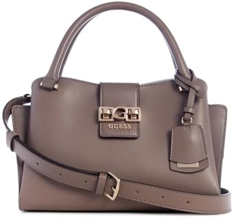GUESS Handtasche Schultertasche Jane Satchel Dark Taupe