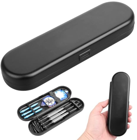 YAZWUR Darttasche Schutz für 3 Steeldarts oder Softdarts EVA Dartbox Hard Case Aufbewahrungsbox für Dartpfeile Zubehör Taschen Tragetasche (Schwarz)