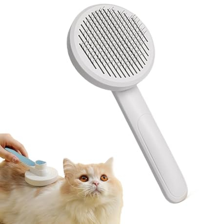 Kattborste för fällning – mild professionell ergonomisk bärbar , kattskötseltillbehör – för skötsel bad tid resor veterinär husdjur spa daglig borstning valp kattunge
