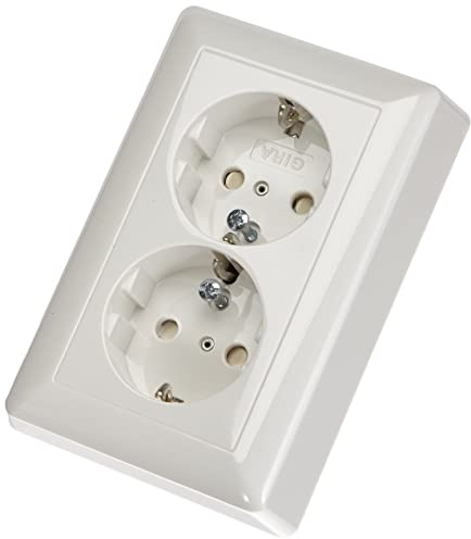 Gira 078303 Doppel Schuko Standard 55, reinweiß