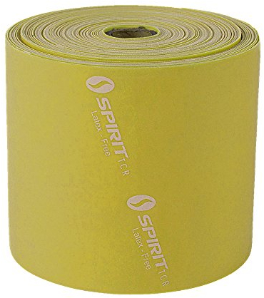 Spirit LatexFREE Flatband Light - Bande de Fitness, Bande élastique de Gymnastique, sans Latex, 22,8m sur Rouleau, 10-20lbs/4,5-9kg