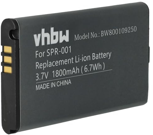 vhbw Akku kompatibel mit Nintendo 3DS LL, 3DS XL, DS XL 2015, New 3DS XL Ersatz für Nintendo SPR-001, SPR-003, SPR-A-BPAA-CO Spielekonsole (1800mAh, 3,7V, Li-Ion)