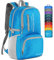 ZOMAKE Mochila Plegable Ligera de Senderismo Pequeña Mochilas Con Resistencia Al Agua 35L Para Hombre Mujer Viaje Trekking Deporte(Azul claro)