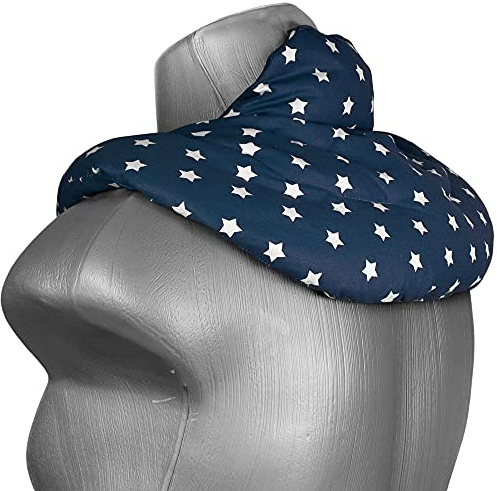 Neck Pillow with Stand-Up Collar Stars Blue – Currant Seeds Pillow – Heat Cushion – 2 in 1 – Heat and Cold Possible