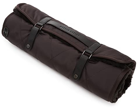 Werner Christ ® Lammfell Hundedecke Hundeteppich/Hundematte Chilly aus echtem Schaffell, der ideale Schlafplatz für Ihren Hund (Braun, 50 x 80 cm)