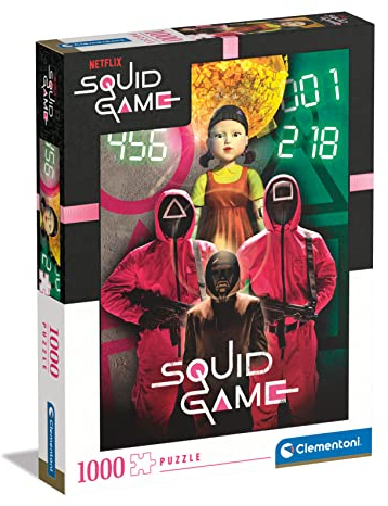 Clementoni - 39693 - Puzzle Squid Game - 1000 Teile Für Erwachsene Und Kinder Ab 10 Jahre, Geschicklichkeitsspiel Für Die Ganze Familie