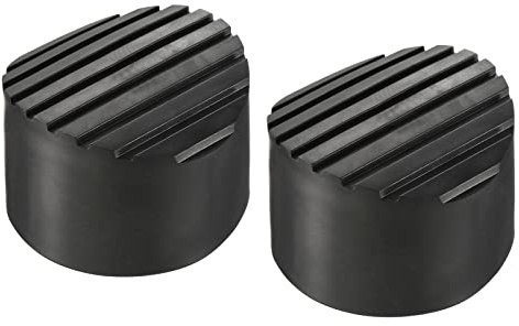sourcing map Paquete de 2 Escalera Antideslizante Pies Estera 76mm ID Negro | Goma Redondo Telescópico Escalera Accesorios Almohadilla Funda Cojín, para Escalera Protección