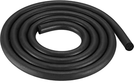 sourcing map Moosgummi-Wetterdichtungsstreifen, 12 mm Durchmesser, 4 Meter lang, rund, EPDM-Gummi für DIY-Dichtungen, Lager, Pads, Schaumstoffrohre, Basteln