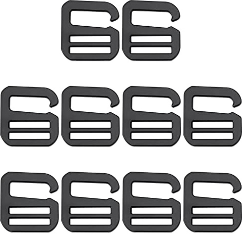 OLYCRAFT 10 Stück 24.5mm G Haken Schnallen Verstellbare Schnallen Aus Zinklegierung Schwarz Rucksack Gepäckgurt Schnalle Gurtschnalle Clip Schnellverschlüsse Für 25mm Taschen Gürtel Hundehalsband