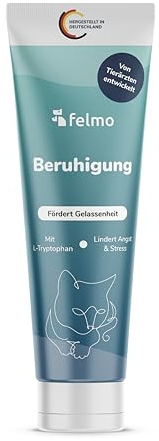 felmo Beruhigungspaste für Katzen (100g) bei Stress, Angst und innerliche Unruhe fördert die Wohlfühlpaste die Gelassenheit & lindert Anspannung bei deiner Katze - Laktosefrei, ohne Zusatz von Zucker