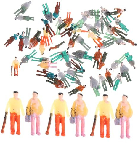 NUOBESTY 200piezas Figuras De Multicolores Pintadas Escala n Estilos Aleatorios para Maquetas y Modelos De Paisajes