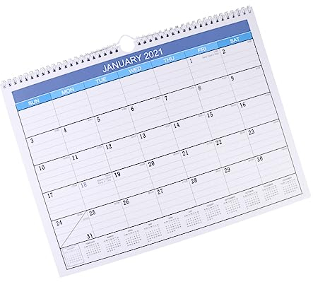 LALAFINA 1stück Englisch Edition Wandkalender Praktischer Tischkalender Mit Feiertagen Für Büro Und Zuhause Einfach Aufzuhängen Platzsparend Für Einfache Lagerung