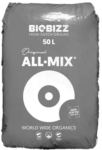 BioBizz All-Mix 50L - Hochwertige Bio-Erde für Pflanzen, Allmix für Indoor & Outdoor Anbau, Angereichert mit Organischen Nährstoffen, Biobizz All Mix Nachhaltigen Gartenbau