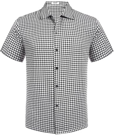 COOFANDY Chemise Homme Manches Courtes Chemise a Carreaux Chemises Bucheron Chemises Ete DéContractées