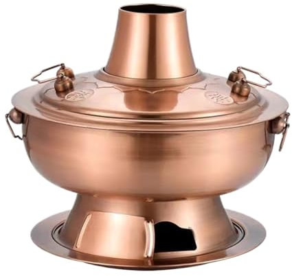 Fondue Olla Hot Pot Olla Caliente De Acero Inoxidable, Cocina China De Carbón, Olla Para Sopa, Cocina Tradicional Fondue Queso(A,36cm)