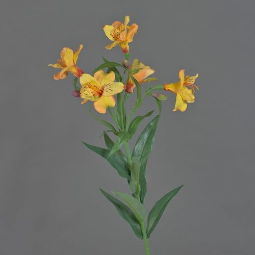artplants.de Giglio artificiale di Inca, giallo-arancione, 75 cm, Ø 6 cm