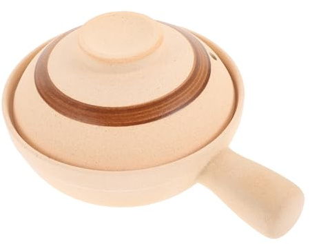 Cabilock Casserole Terre Cuite Petite Pot à Soupe Avec Poignée Unique Résistant à Haute Température Cocotte Traditionnelle Pour Usage Domestique Facile à Nettoyer Et Anti-brûlure