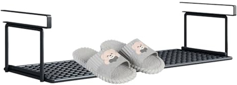 Estante de almacenamiento deslizante: ajustable debajo de una cesta de estante, organizador extensible | Almacenamiento de ahorro de espacio para bandeja de armario colgante, bandeja de inserción de