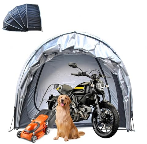 Fahrradzelt Hängen 2 in 1 Fahrradunterstand für Terrassenmöbel,Fahrrad,Motorrad Motorradgarage Winterfest Fahrradunterstand,Black