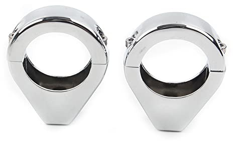GZYF Moto 39mm 2pcs Fourche Colliers Clignotants Pinces pour Support de montage, Chrome