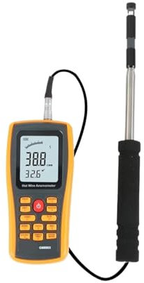 AYJYZHIAG Instrument de Mesure anémomètre numérique Vitesse du Vent testeur de température Interface USB GM8903 0~30 ms anémomètre capteur de Vent